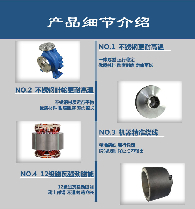 氟塑料磁力泵参数特点